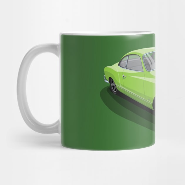 karmann ghia in light green by candcretro